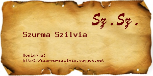 Szurma Szilvia névjegykártya