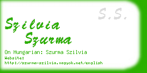 szilvia szurma business card